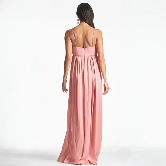 Sachin & Babi Jessica Gown Size 14 Pink Rouge Empire Waist Sleeveless Bridesmaid - Picture 2 of 7